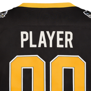 Maillot de hockey sur glace noir et or à manches longues, respirant, uniforme d'équipe athlétique, vêtements de sport pour adultes, entraînement et performance - Product Image 6