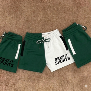 REXFIT SPORTS Pantalones Cortos Deportivos Personalizados para Hombre, Blancos, para Fitness, Running, Entrenamiento, con Logotipo Impreso, Transpirables, de Secado Rápido - Product Image 5