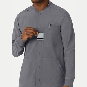 4-Way Stretch Wholesale Spandex Hospital Uniform Custom Logo Nursing <b>Scrub</b> Suits V-Neck Top Medical <b>Scrub</b> <b>Set</b> Women Men - Product Image 3