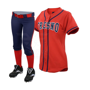 Maillot de baseball personnalisé à rayures blanches et noires, col en V, nom et numéro personnalisés, uniforme de softball - Product Image 2
