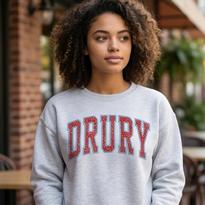 Sudadera Oversize con Estampado de Letras Drury y Cuello Redondo para Mujer, Sudadera Gráfica Varsity Personalizada, Jersey Oversize con Cuello Redondo - Product Image 4