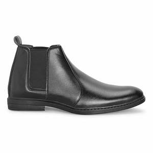 Chaussures Chelsea en cuir PU faites à la main de haute qualité pour hommes, chaussures habillées d'hiver à enfiler pour mariage, fête ou bureau - Product Image 2
