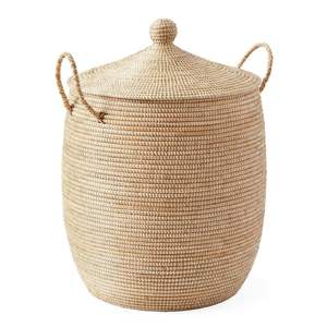 Eco-friendly Vietnam Proofing Rustic Seagrass <b>Basket</b> Colorful Handwoven Laundry <b>Basket</b> For Home Organization - Product Image 3