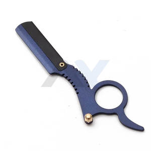 Navaja de Afeitar Clásica de Acero Inoxidable con Hoja Recta para Barbero, Ideal para Viajes y Uso Doméstico, Mecanismo de Fácil Reemplazo, Seis Cuchillas para el Cuidado de la Barba - Product Image 5