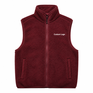 Chaleco polar personalizado para hombre con cremallera completa, cuello simulado, sin mangas, para trabajo al aire libre, venta al por mayor de fábrica - Product Image 3