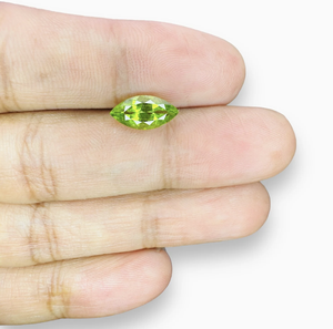 พลอยเพอริดอทดิบทรงมาร์คีส์เจียระไนสำหรับทำเครื่องประดับ โอลิวีนแท้รับรองขนาด 2x4 มม. 3x6 มม. 4x8 มม. 5x10 มม. ขายส่ง - Product Image 4