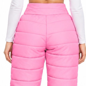 Women's Quilted Puffer <b>Trousers</b> Streetwear Pants Design Full Length <b>Padded</b> Style Drawstring Casual Winter Custom Made <b>Trousers</b> - Product Image 5
