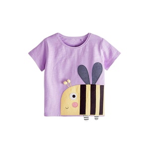 Camiseta de Jersey para Bebés Niñas de Año Nuevo, 100% Algodón, Manga Corta, Transpirable, de Secado Rápido, Ecológica, Moderna e Informal - Product Image 4