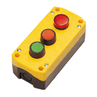 Boîtier de commande à bouton-poussoir en plastique IP65 résistant aux intempéries, fonctionnement momentané, station de contrôle entièrement éclairée, 1NO/2NO LED, usage industriel