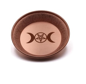 ชามทรงกลมลายดาวสลักลาย ขายดี เป็นที่ต้องการสูง สำหรับตกแต่งครัว บ้าน งานแต่งงาน ชามเสิร์ฟโลหะทองแดง สำหรับตกแต่งโต๊ะอาหาร - Product Image 3