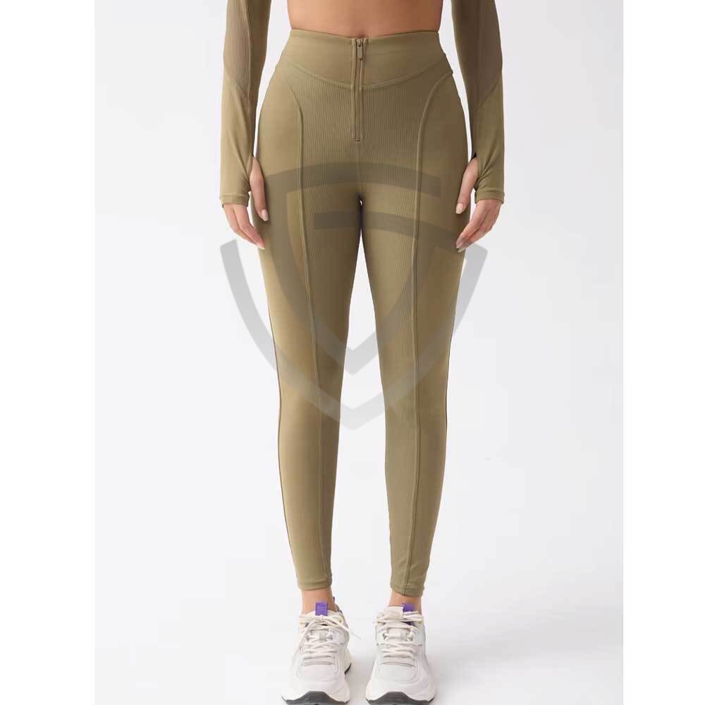 Top Selling Women's Solid Gym Workout Leggings High Quality Adult Size Elastic Waist Yoga Breathable Eco-Friendly Tummy Control