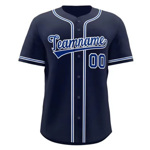 Heat-Transfer Printed Adult Baseball Jersey Custom Sublimation Sports Team Uniform Breathable Quick Dry Button Down Shirt - Product Image 6
