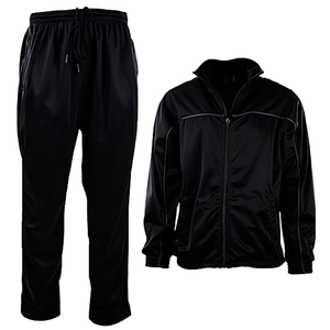 Conjunto deportivo de poliéster y algodón ligero azul para hombre, con cremallera, de alta calidad, para fitness. - Product Image 6