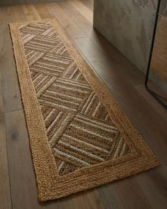 Braided Jute Rug Natural Fiber <b>Machine</b> Made Eco Friendly PET Friendly Stain Resistant Floral Pattern Large Living Room Area Rug - Product Image 2