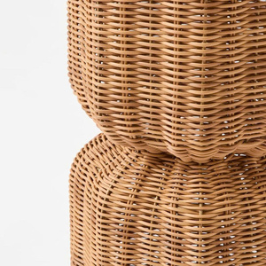 Panier à plantes en rotin tissé à la main, couvre-pot en osier, pot à fleurs décoratif pour l'intérieur et l'extérieur, pot de jardin pour la maison - Product Image 4