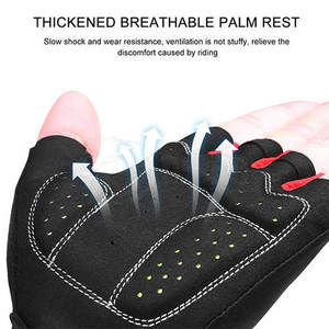 Half Finger Lightweight Portable Weight Lifting Gloves Men PU Leather Breathable Non-Slip Pull-On Closure Gym Training Black - Product Image 5