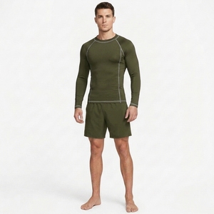 Custom <b>Compression</b> Sports <b>Shirt</b> Long Sleeve <b>Mens</b> Athletic Base Layer Breathable Stretch Fitness Workout Apparel - Product Image 4