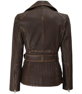 Veste de motard vintage en cuir véritable pour femme, personnalisée, brodée, imperméable, respirante et coupe-vent, de qualité supérieure - Product Image 5