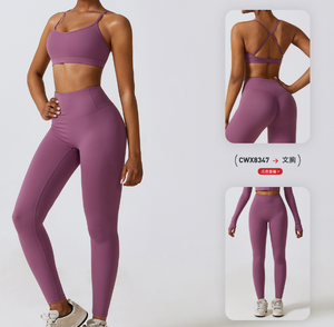 New Custom Logo Women Sports Bra Long Sleeve Crop Tops Zip-up Yoga <b>Jackets</b> High Elastic Waist <b>Workout</b> Leggings Gym Fitness - Product Image 3