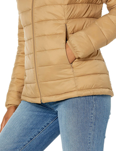Women's Casual Thick Hooded Puffer <b>Jacket</b> Long Sleeve Fitness Waterproof Breathable Winter Zipper Closure Front Embroidery Logo - Product Image 5