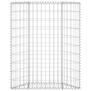Bac à légumes surélevé en gabion trapézoïdal 31,5x7,9x39,4 en acier galvanisé pour jardinage - Product Image 4