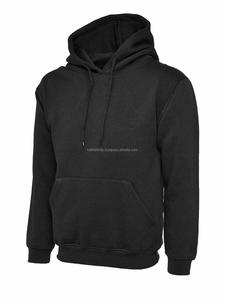 100% algodón invierno Oxford tela Sudadera con capucha diseño bordado con patrón sólido - Product Image 4