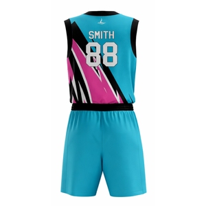 Ensemble de maillots de basket-ball personnalisés, uniforme de basket-ball imprimé par sublimation, 100% polyester respirant, kit de basket-ball d'équipe, vêtements de sport - Product Image 3