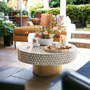 Eco-Friendly Handmade Modern Bone Inlay Round Coffee <b>Table</b> for Luxury Home Decor at Low Cost By CRFAT ZONE EXPORT - Product Image 6