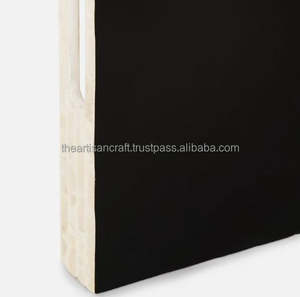 Plateau carré en nacre rose fabriqué à la main par ARTISAN CRAFT Produit d'artisanat naturel - Product Image 6