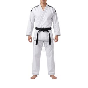Tenue de compétition de karaté noire intense avec bordure contrastante rouge pour arts martiaux - Product Image 3