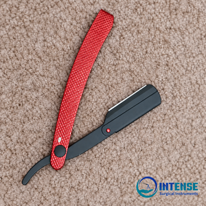 Couteau à raser pour barbier, rasoir droit avec boîte de 100 lames de rechange, usage professionnel en salon - Product Image 6