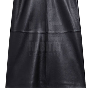 Robe en cuir véritable pour femme, design personnalisé, faible MOQ, tissu doux et confortable, coupe élégante, idéale pour le bureau - Product Image 6