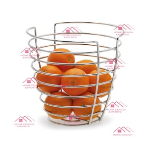 Meilleure Vente : Support de Panier en Fil Métallique Nickelé pour Panier de Rangement de Légumes et Fruits de Cuisine, Support de Panier en Fil de Fer - Product Image 1