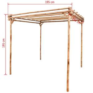 <b>Bamboo</b> <b>Pergola</b> 76.8"x76.8"x76.8" Canopy Gazebo & <b>Pergola</b> Product Category - Product Image 4