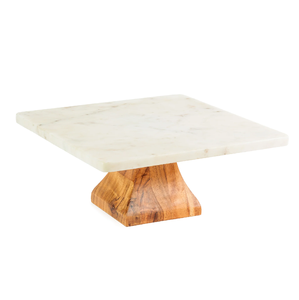 <b>Marble</b> <b>Cake</b> <b>Stand</b> Platter Awesome Design And Wood Base White Stone <b>Cake</b> <b>Stand</b> for Wedding Table Decoration - Product Image 4
