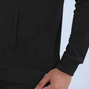 Men's Black Tracksuit Full Zip Jacket With Side Pockets Jogger <b>Pants</b> Set Casual Autumn Wear Breathable Polyester Material - Product Image 6