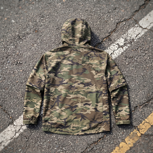 Chaqueta Impermeable con Capucha para Hombre, Estilo Casual, Cierre de Cremallera, Cortavientos, Estilo Urbano, Chaqueta de Camuflaje para Lluvia - Product Image 2