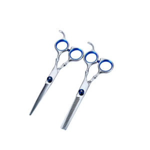 Professional Right Hand <b>Barber</b> Scissors <b>Set</b> 6pcs Titanium Coated Stainless Steel Sharp Blade Hair Cutting Tool Kit - Product Image 1