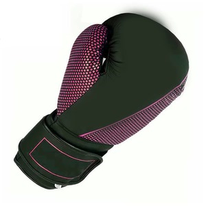 Guantes de Boxeo de Malla Negra y Rosa, Cierre de Velcro, Transpirables, Equipo de Entrenamiento para Adultos Unisex - Product Image 2