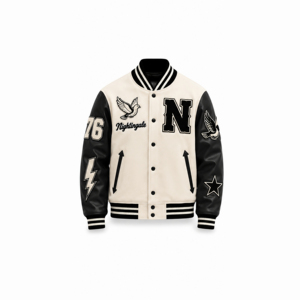Chaqueta Letterman de nuevo diseño y alta calidad para hombre, chaqueta de manga larga con tu logotipo, chaqueta universitaria de béisbol para hombre - Product Image 1