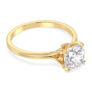 Anillo de Compromiso REYES con Diamante Cultivado en Laboratorio de 1.82 Quilates, Chapado en Rodio y Oro Amarillo de 14K/18K, Precio al por Mayor - Product Image 3