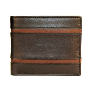 Porte-cartes à deux volets de style occidental pour hommes, porte-cartes en cuir véritable, courte longueur, polyester géométrique, protection RFID - Product Image 3