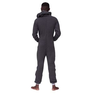 Combinaison polaire respirante unie à capuche pour homme avec fermeture éclair intégrale et poches avant – Vente en gros - Product Image 2