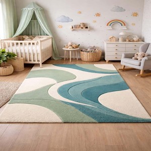 Modern Luxury Hand Tufted Wool Rug Premium Home Styling rug Contemporary Designer Artistic Statement Rug For Bedroom Home Decor - Product Image 1
