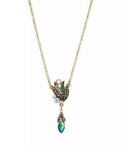 Collana con Ciondolo a Petalo in Vetro Multi AB |   2028 - Product Image 1