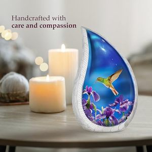 Luxury Aluminum Tear Drop Cremation <b>Memorial</b> <b>Keepsake</b> Urn Ash Holder Featuring Durable Premium Exterior Craftsmanship - Product Image 3
