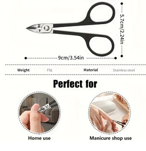 Ciseaux à ongles professionnels en acier inoxydable, ciseaux de manucure précis et tranchants pour les ongles des doigts et des orteils - Product Image 2