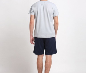 Conjunto Deportivo para Hombre, Camiseta y Pantalones Cortos Ligeros y Transpirables, de Algodón, Color Sólido, Manga Corta, para Correr - Product Image 3