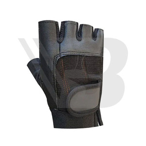 Gants d'entraînement mi-doigts en cuir légers, respirants et antidérapants pour hommes, avec logo personnalisé, pour la course, le cyclisme et la gym (prise de force) - Product Image 2