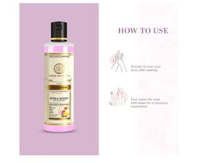 Lotion hydratante naturelle Khadi à la rose et au miel, pour une peau lisse et éclatante. Formule unique non collante, garde la peau hydratée. - Product Image 3